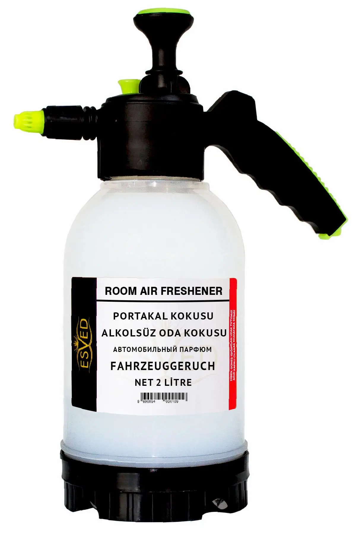 Portakal Kokusu Alkolsüz Oda Parfümü, 2 Litre Pompalı Ortam Kokusu Araç, Ev ve İşyeri Kokusu